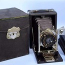 No. 复古收藏影视道具W7 珍折叠皮腔干板相机Menax 罕见迷你袖