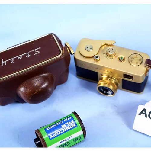 Steky Golden迷你镀金微型小型袖珍照相机 16mm胶卷胶片复古W依