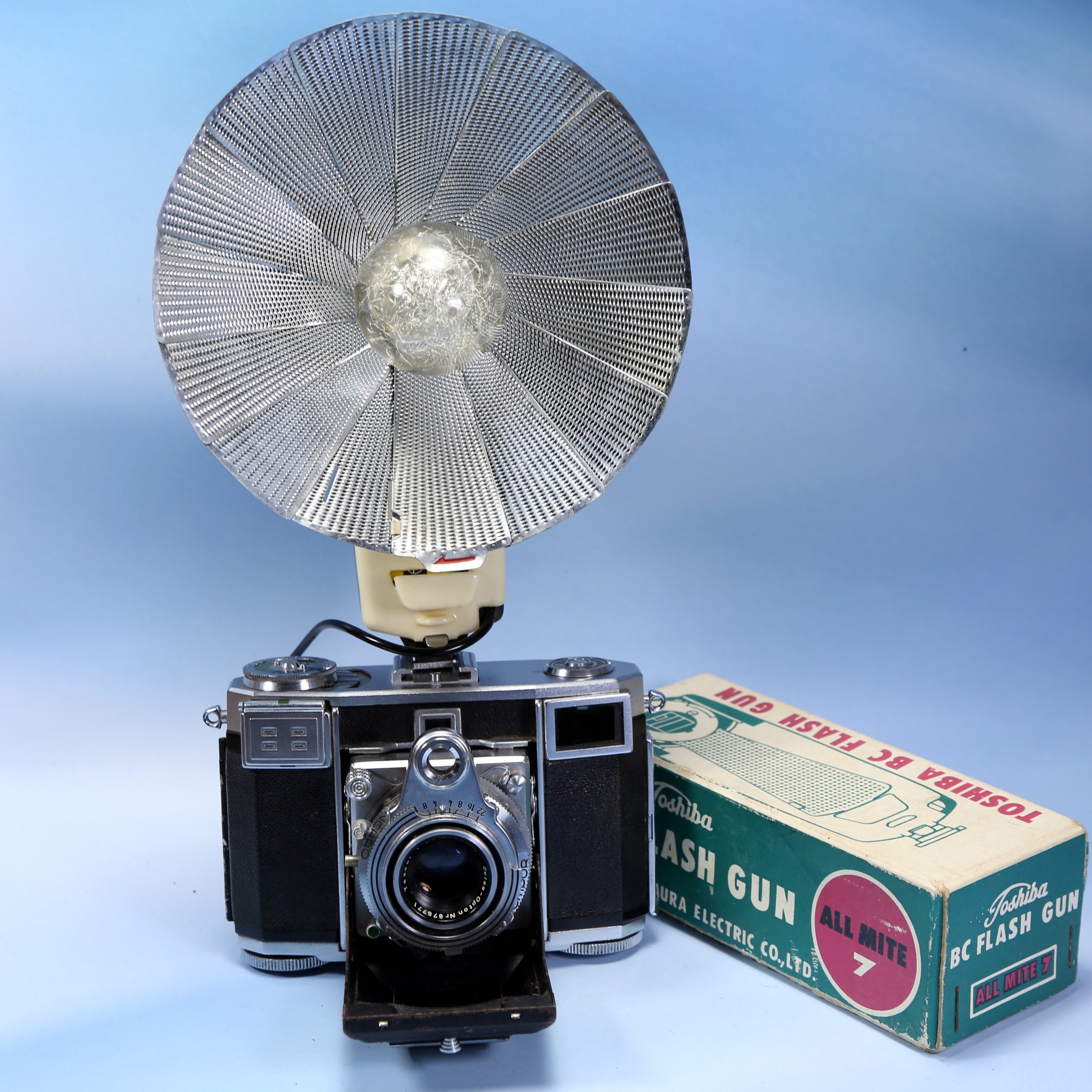 东芝闪灯扇形闪光灯古董镁光灯