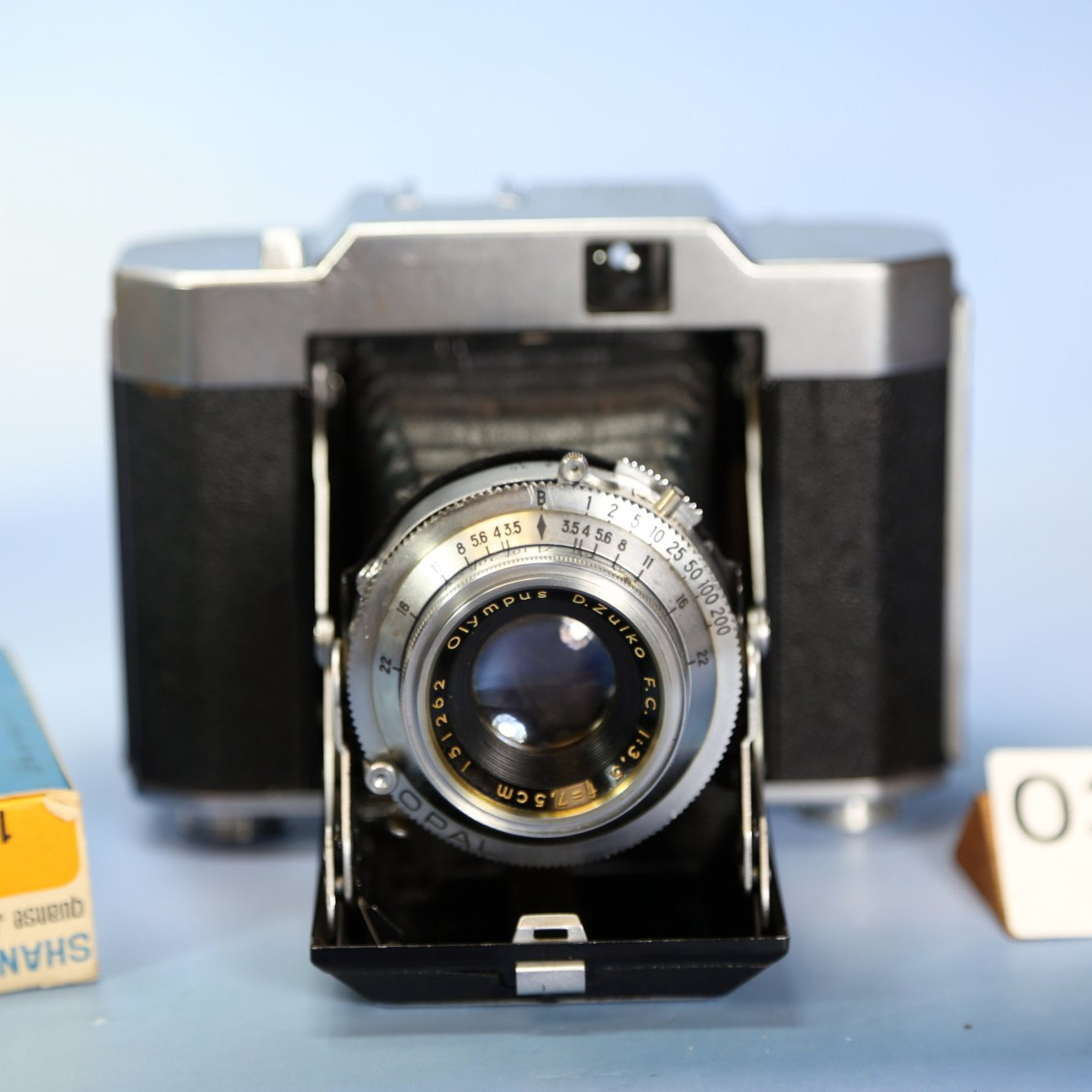 日本奥林巴斯Olympus Six折叠皮腔风琴相机 120胶卷胶片 收藏WT9