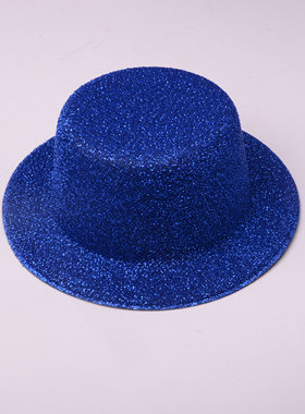 卡通Bjd娃娃小礼帽 装饰品高帽 diy帽胚 直径13cm 细彩撒粉帽不带