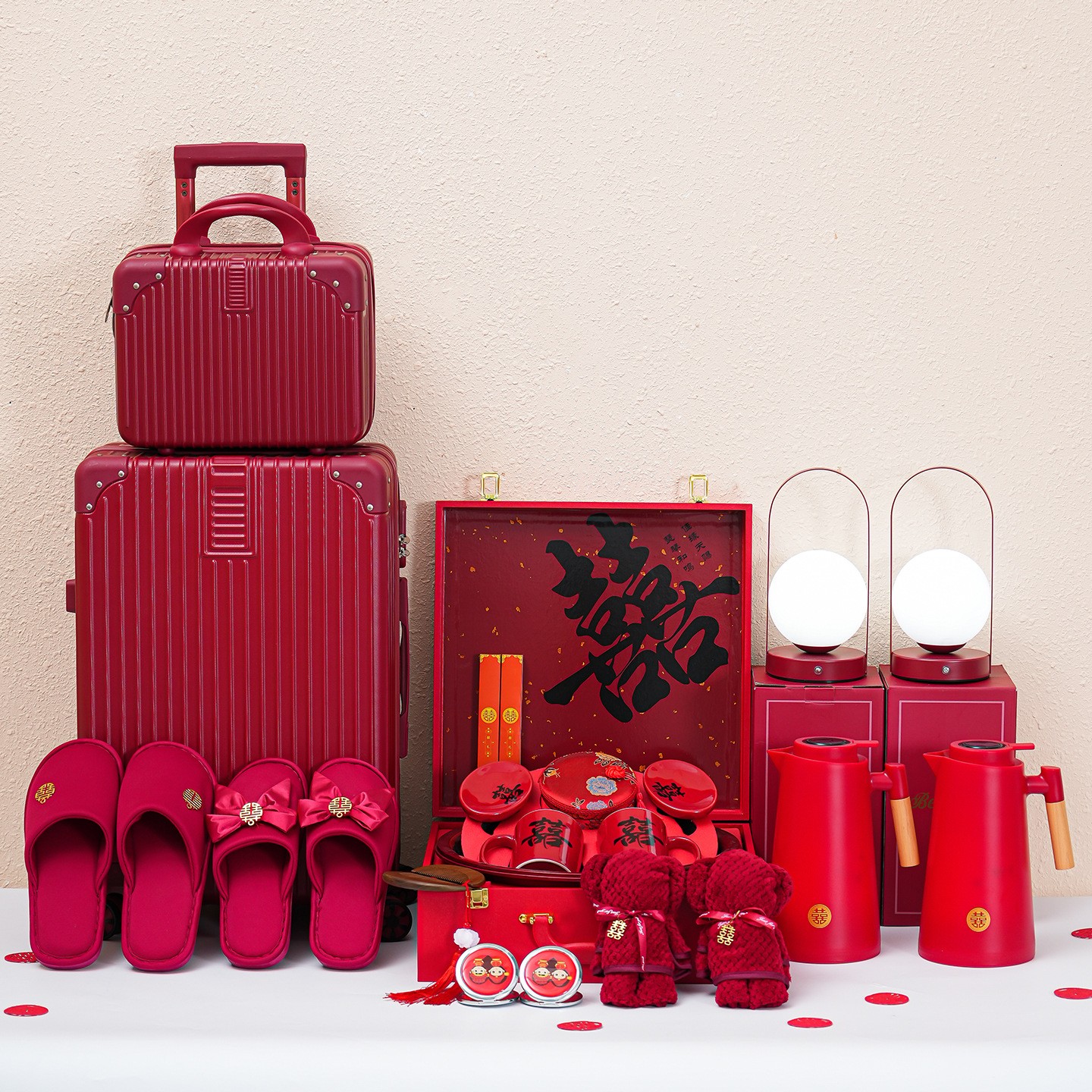 高档陪嫁套装礼盒婚庆结婚洗漱用品大全娘家女方备婚嫁妆礼物