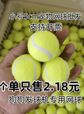 小号网球5cm直径弹力网球发球机专用球抛球机5厘米小球狗狗玩具球