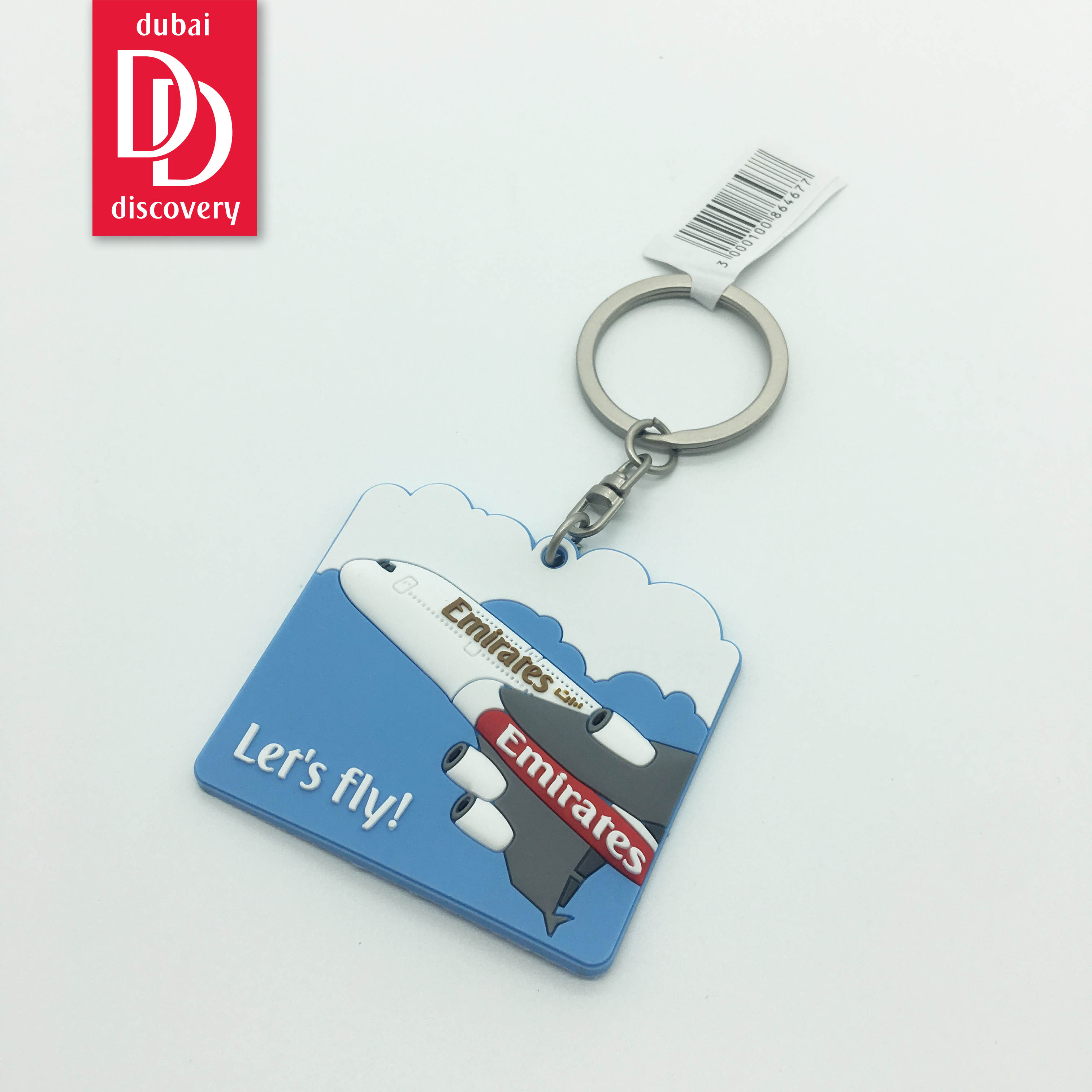 阿联酋航空emirates蓝天共飞翔lets fly系列特色橡胶钥匙扣现货