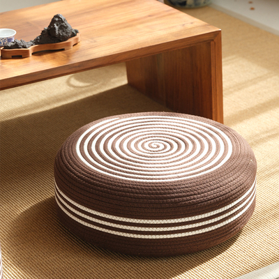 棉线绳蒲团坐垫榻榻米坐墩坐凳矮凳飘窗客厅墩子加厚地板地上垫子