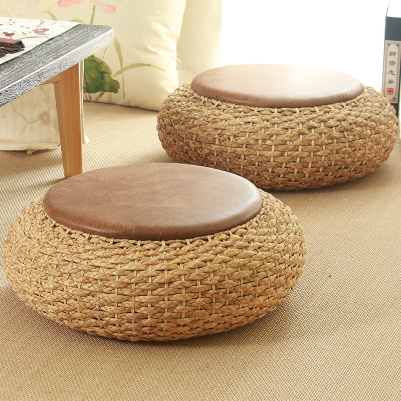 日式加厚藤编蒲团坐垫圆形地上打坐垫草编阳台地板家用榻榻米坐墩,居家布艺,蒲团,淘宝优惠券,粉丝福利购,淘宝优惠卷