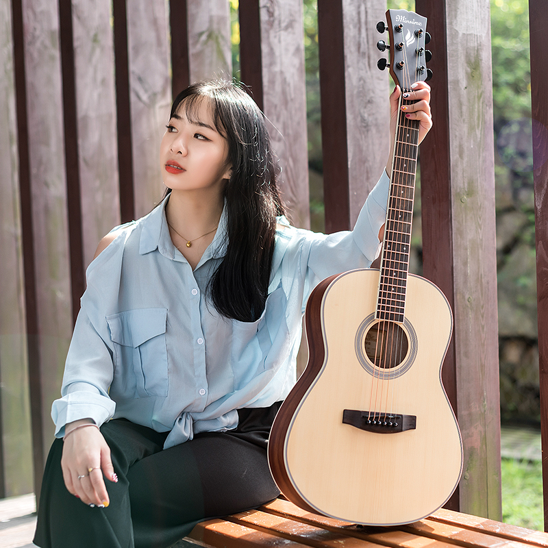 名森旅行吉他初学者入门便携小34寸36寸38儿童女生民谣木吉他