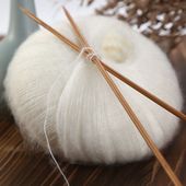 真丝马海毛毛线细线马海毛线长毛手工编织围巾披肩羊毛线细毛线团