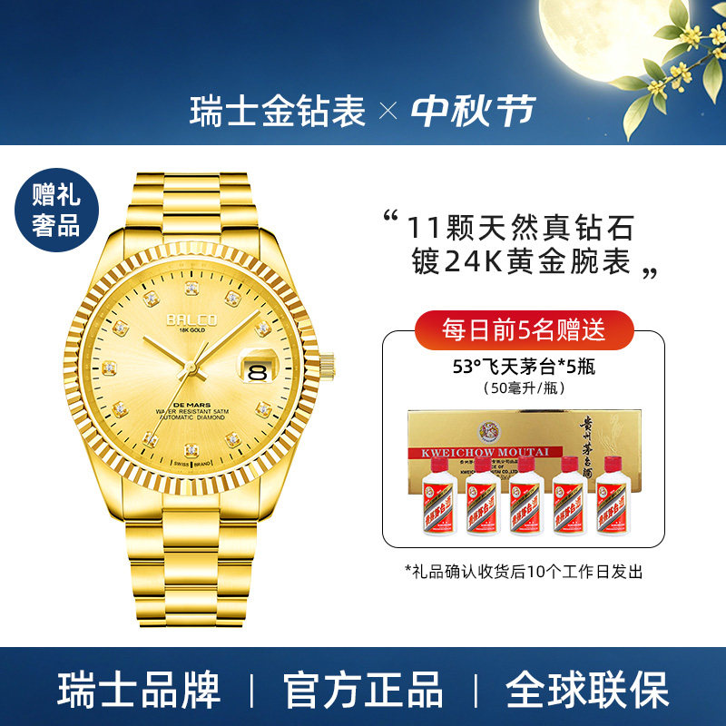 Swiss Baige mechanical watches, Swiss movement men's watches, men