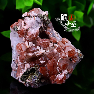 江西红白水晶黄铜矿原石标本白云石矿物晶体摆件聚晶矿石奇石25