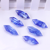 高品质熔炼蓝水晶柱3 4cm六棱柱双尖摆件矿物摆件diy饰品吊坠原石