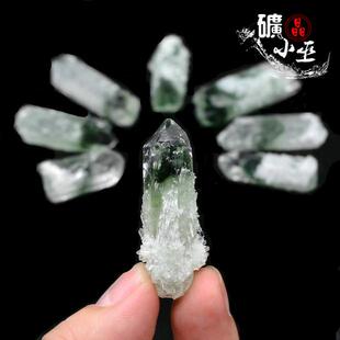 高品质绿水晶幽灵diy吊坠饰品摆件矿物晶体矿石标本原石宝石石头