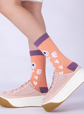 LIFEBEAT东伦敦印花中筒潮袜