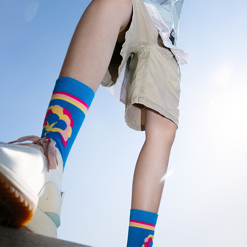 原创设计中筒袜LIFEBEAT棉