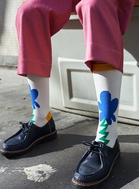 LIFEBEATxMAO.MAO STUDIO联名薄中筒花朵棉袜