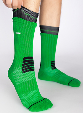 LIFEBEAT篮球运动袜纯棉学院风百搭毛巾底中筒袜