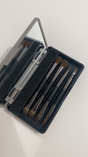 小麻雀双头眼影刷套盒4便携款旅行便携套刷带镜子化妆刷眼部盒装