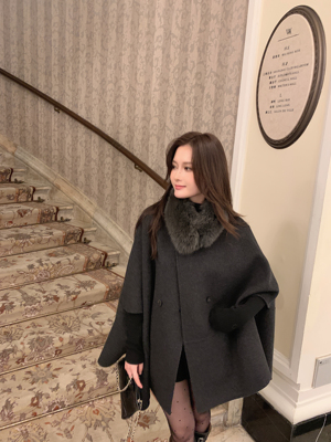 10羊驼绒双面羊绒大衣斗篷