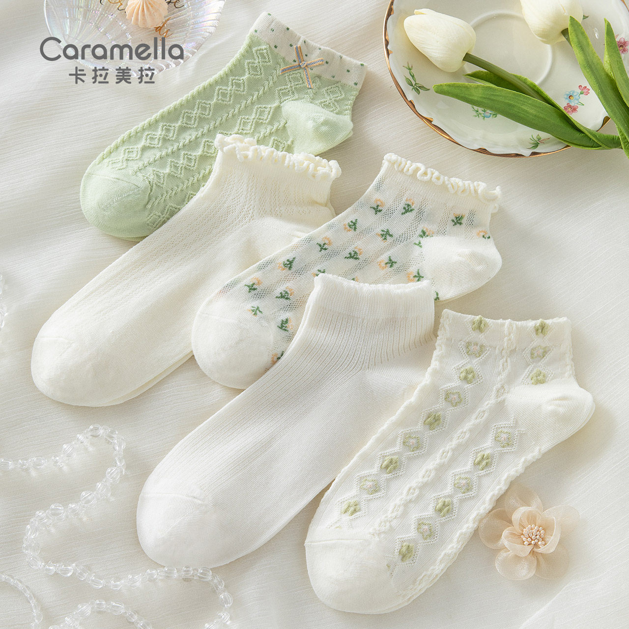 caramella春夏新款女士船袜浅口低帮透气袜子棉短袜少女可爱女袜,女士内衣/男士内衣/家居服,船袜,淘宝优惠券,粉丝福利购,淘宝优惠卷