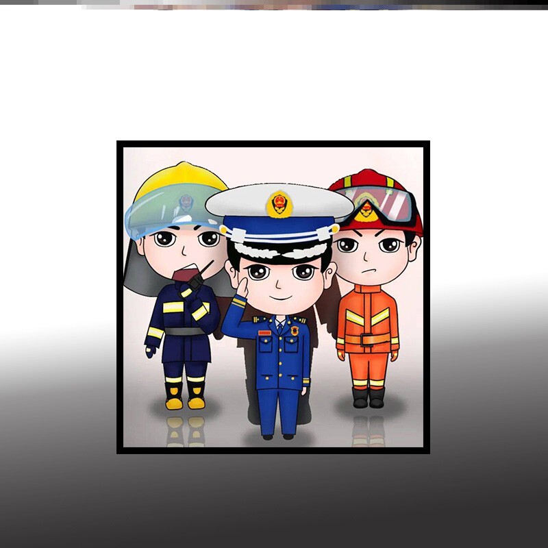 消防员十字绣新款人物5d钻石画消防官兵手工自己绣高档镶钻火焰蓝