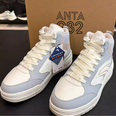 安踏982棉鞋女板鞋高帮2025冬新款加绒保暖2运动休闲鞋122548971