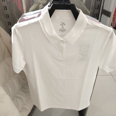 安踏大师POLO衫女正肩商务短袖夏新款2透气休闲T恤上衣162628113