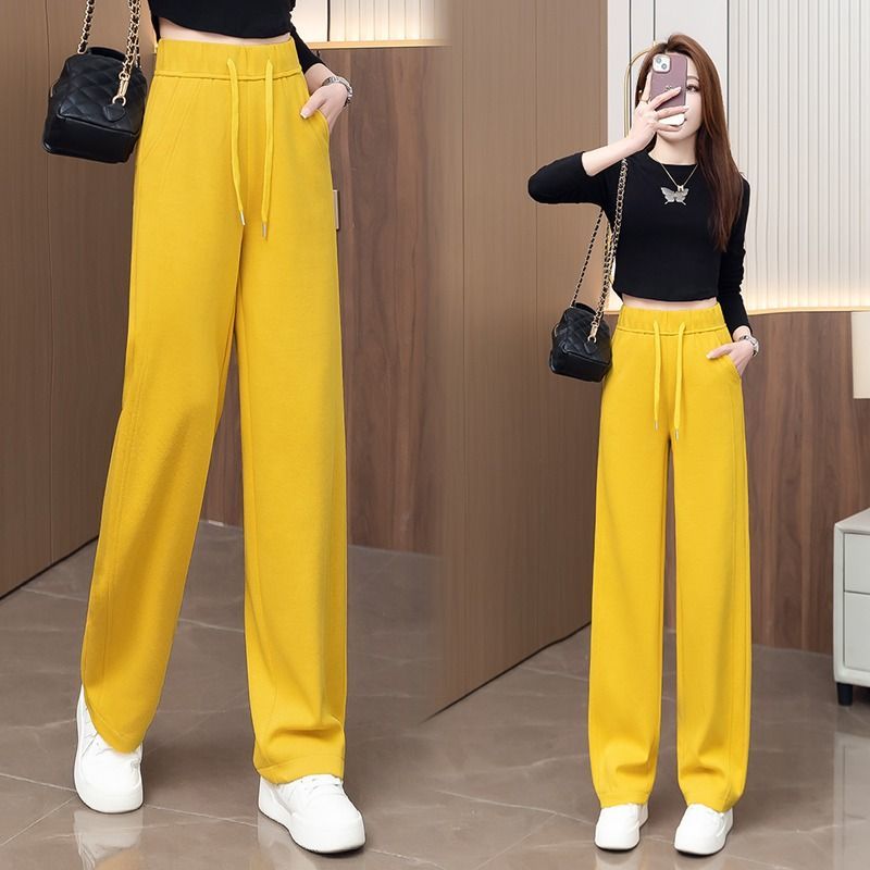 运动裤休闲裤春夏季弯刀阔腿裤