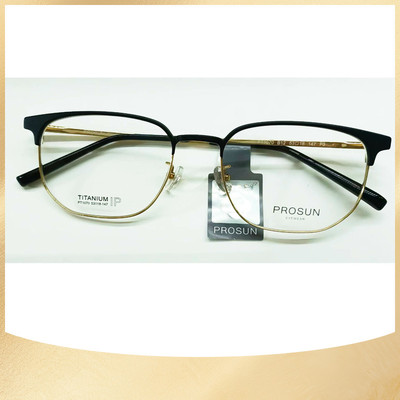 保圣镜架男款眉线框同款B钛框架