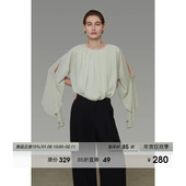 2026新款 UNSPOKEN设计感不规则露肩衬衫 女春季 松弛慵懒感气质衬衣