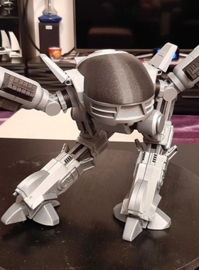 初代机械战警 执法机器人ED-209 升级精细版 高20cm 混世模玩作品