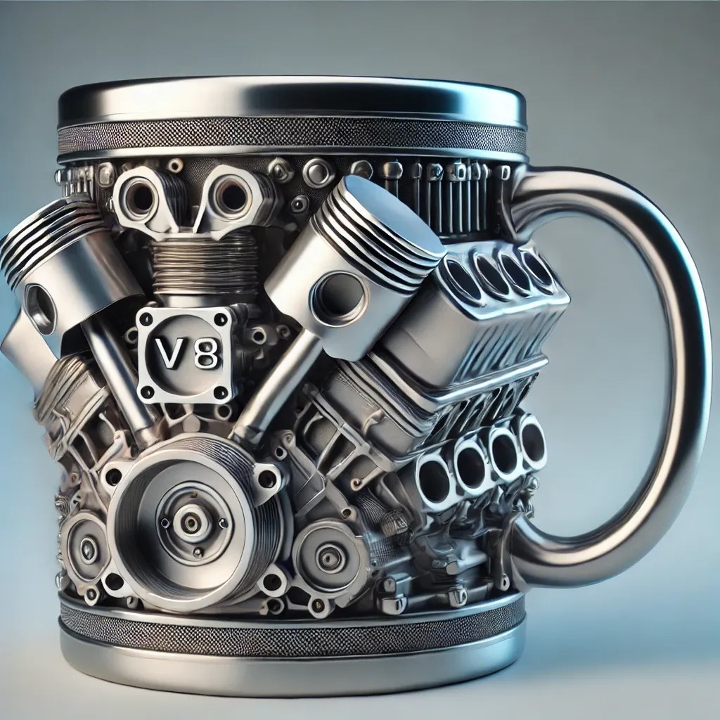 跨境新品 Engines Stainless Steel Cup机械发动机引擎马克杯摆件