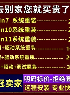 远程重装系统win10/7/11电脑做系统台式笔记本安装升级刷机pe盘xp