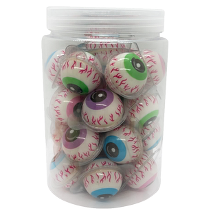 表情包3d夹心爆浆软糖恐怖眼球眼珠糖南瓜地球足球糖流心儿童糖果