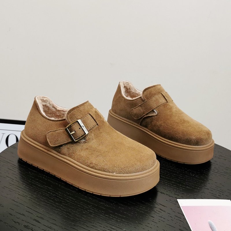加绒勃肯鞋女2025冬季新款加绒保暖一脚蹬豆豆鞋舒适百搭厚底单鞋,女鞋,勃肯鞋/软木鞋,淘宝优惠券,粉丝福利购,淘宝优惠卷