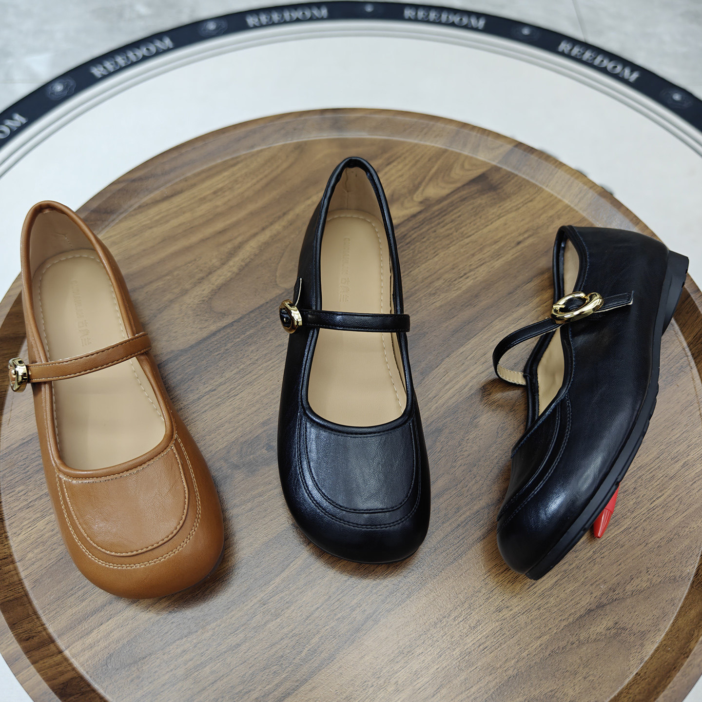 复古平底玛丽珍单鞋女2026春新款舒适软底一字扣带浅口软底小皮鞋,女鞋,浅口单鞋,淘宝优惠券,粉丝福利购,淘宝优惠卷