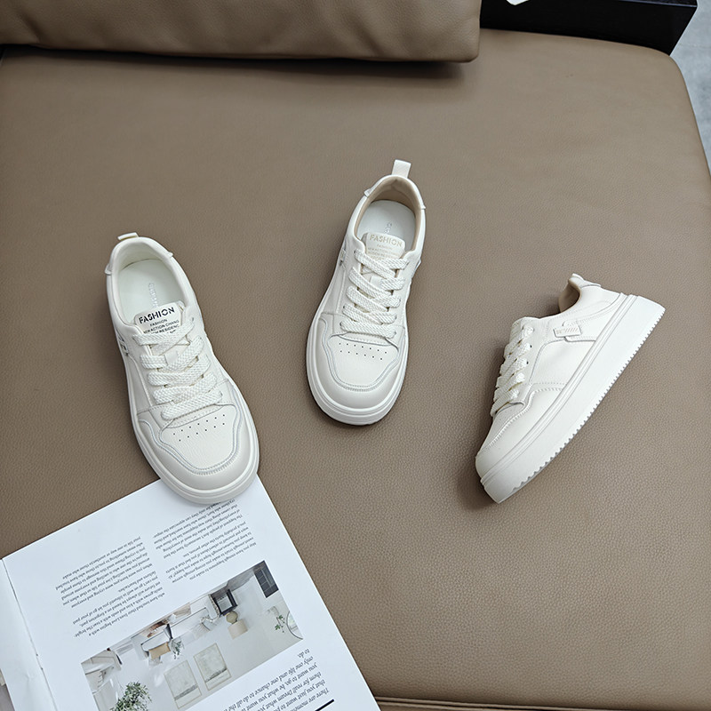 平底真皮小白鞋女2025秋季新款学生百搭软底运动休闲鞋平底板鞋,女鞋,时尚休闲鞋,淘宝优惠券,粉丝福利购,淘宝优惠卷
