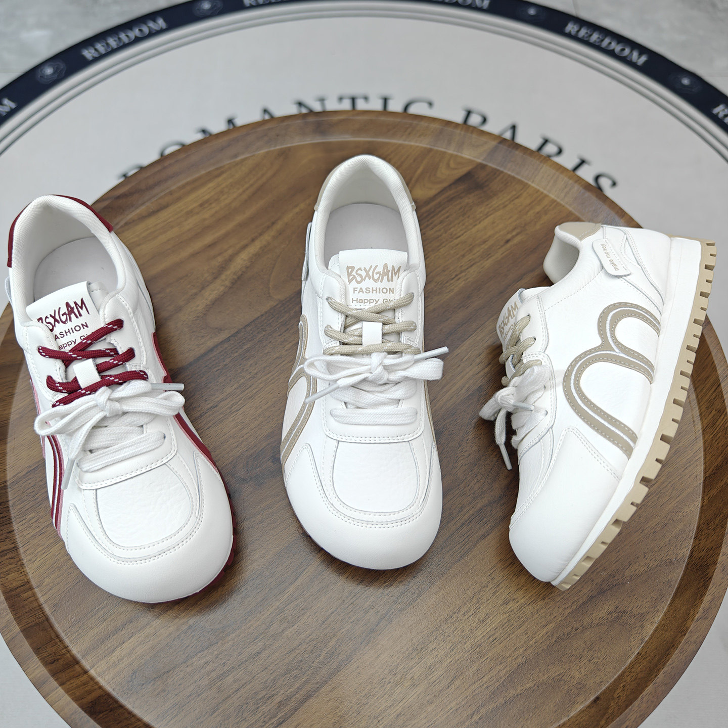 真皮软底德训鞋2026新款时尚显脚小休闲运动板鞋系带百搭阿甘鞋潮,女鞋,德训鞋,淘宝优惠券,粉丝福利购,淘宝优惠卷