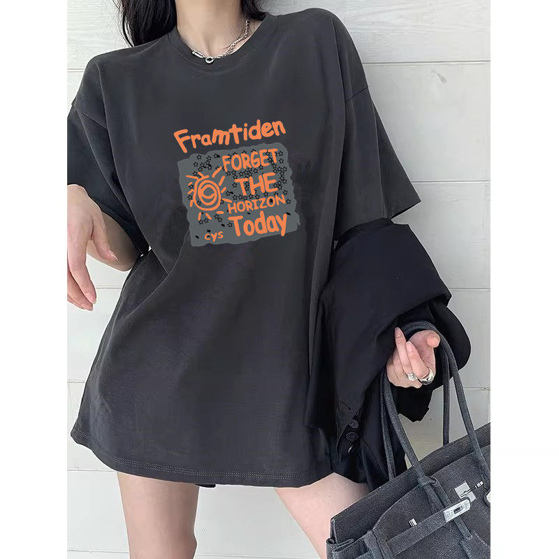 大码潮牌精致洋气T恤独特漂亮的短袖上衣服女款2026新款情侣夏装