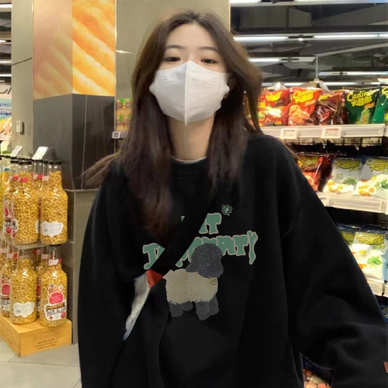 超火cec卫衣女秋减龄卡通上衣ins