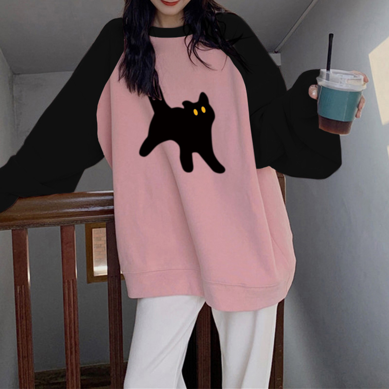 甜心加绒卫衣美式复古上衣