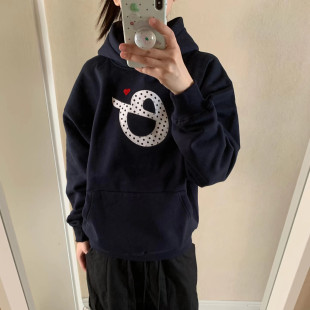 学院风连帽衫 卫衣女秋冬宽松加绒oversize港风街头超火设计感外套