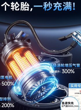 跨境新款车载充气泵无线数显多功