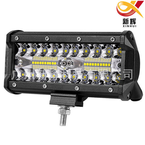 新款汽车工作灯LED light bar 40LED120W长条灯7寸射灯改装车顶灯