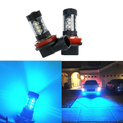 ebay汽车LED雾灯H8/H9/H11 16smd 8000K冰蓝光4000LM 80W雾灯