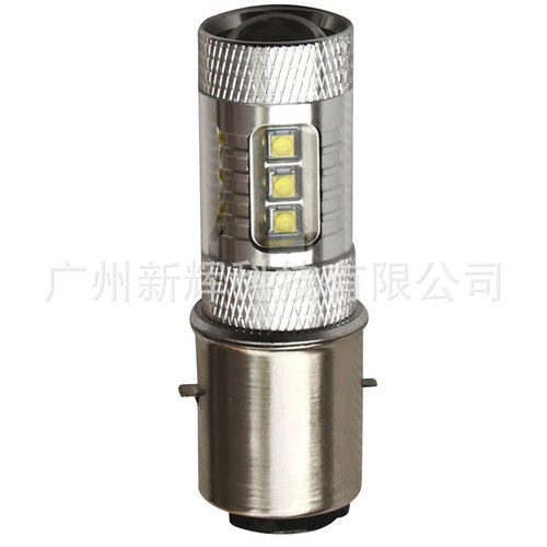 新辉H6 BA20D 80W CREE 16SMD 16LED高亮摩托车大灯行车灯高低亮