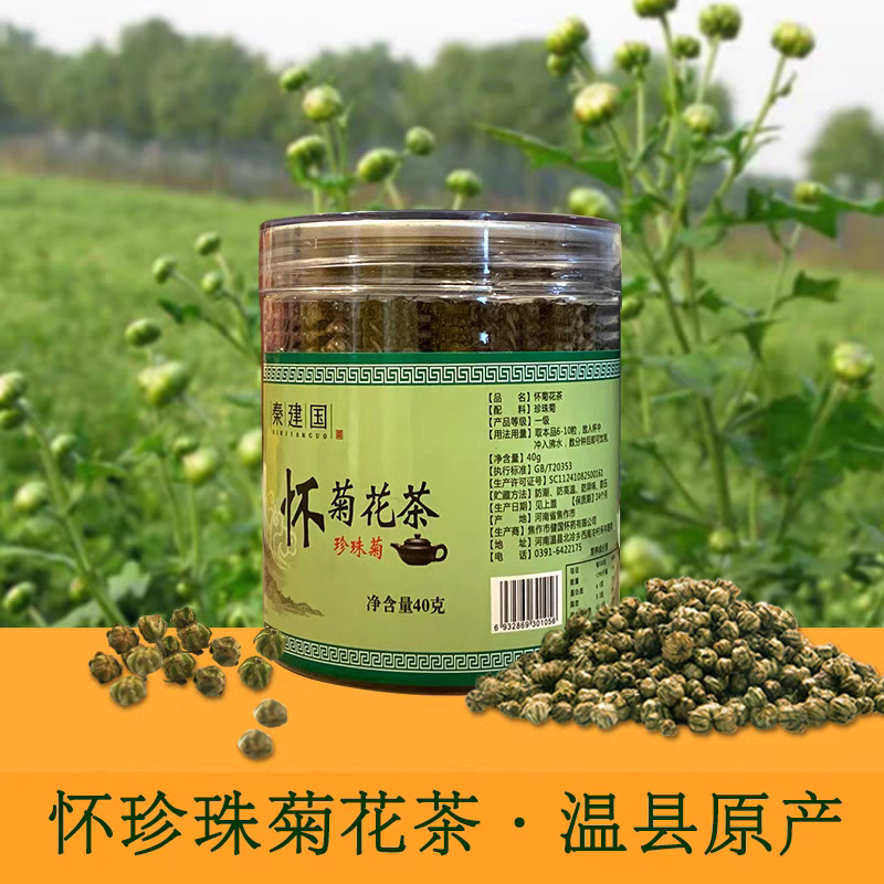 秦建国怀菊花茶河南焦作珍珠菊胎菊花茶40g/桶灌装花茶 天然晾晒