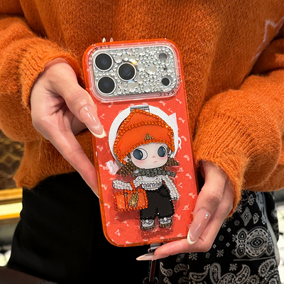 新款苹果17promax手机壳带磁吸防摔轻奢17pro高级感星宇橙色iphone16pro女款15时尚14超好看