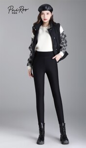 牡兰朵新品蚕丝棉云朵绒冬季加厚保暖高腰美腿小脚裤蚕丝裤8901