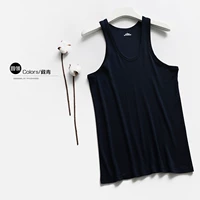 [100 cotton] Áo vest nam cotton thoáng khí và thoải mái thấm mồ hôi áo thể thao Áo thun mỏng dây đeo vai hẹp - Lót áo ba lỗ nam