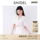 植绒提花衬衫 SNIDEL春夏款 甜美V领荷叶边泡泡袖 SWFB252007